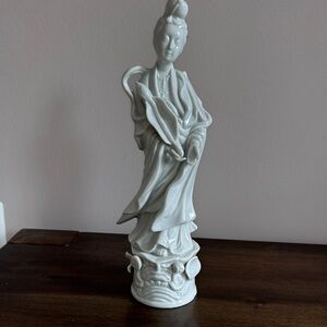Elegant White Porcelain Statue